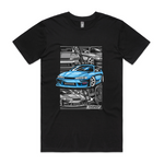 D1 Apparel 'S14 Silvia' Blue Colourburst T-Shirt