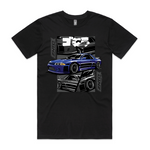 D1 Apparel 'R32 Skyline' Blue Colourburst T-Shirt