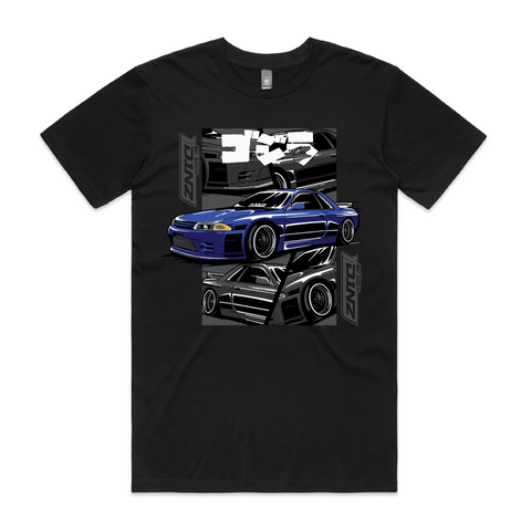 D1 Apparel 'R32 Skyline' Blue Colourburst T-Shirt